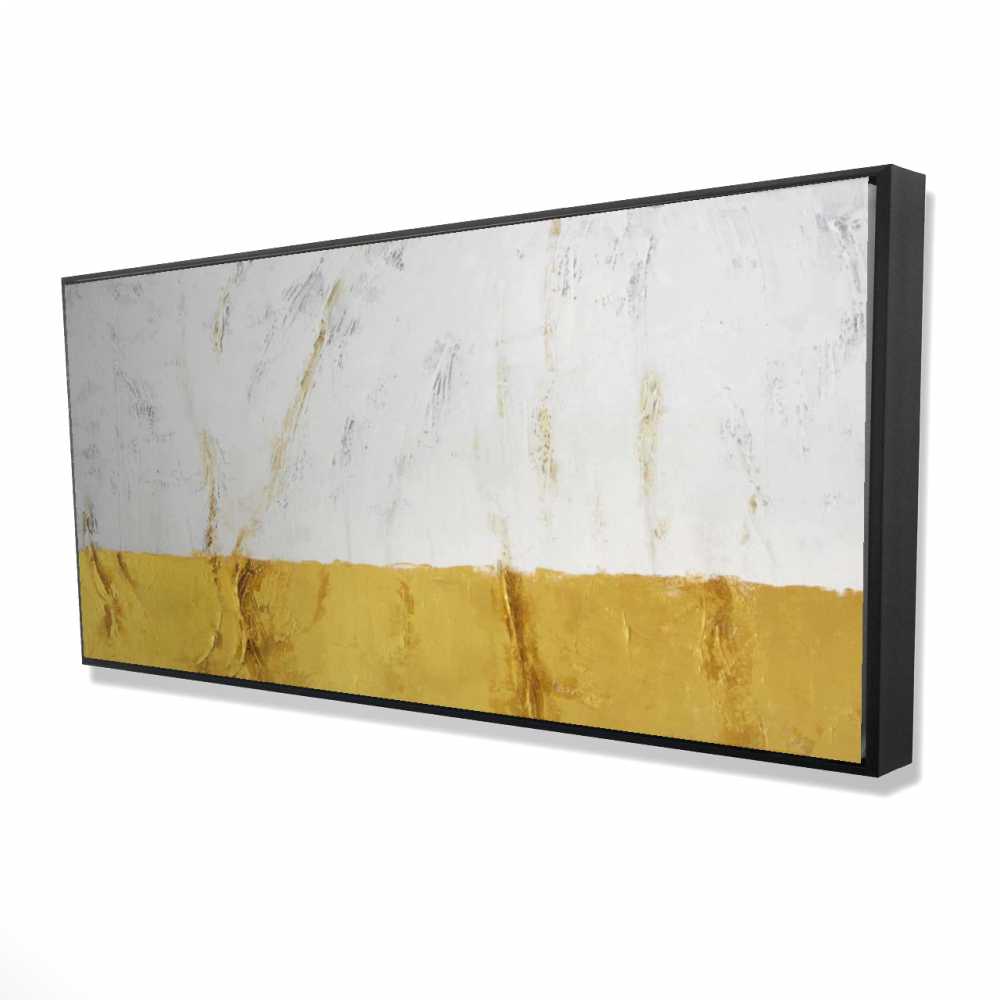 2081-2448-AB79 24 x 48 in. Golden Shine - Pattern Abstract Framed Canvas for Home Decor