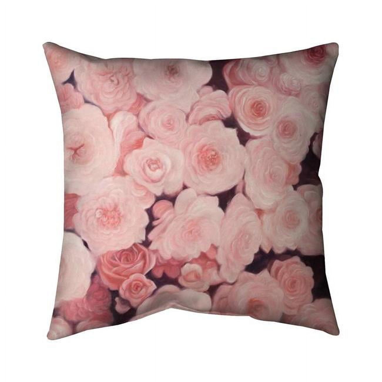 18 x 18 in. Pink Flower Field-Double Sided Print Indoor Pillow