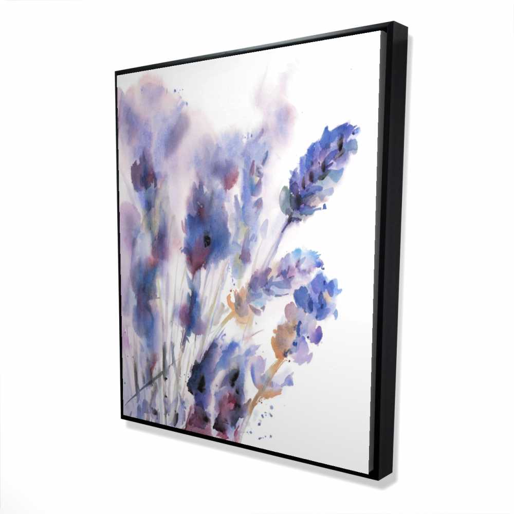 2081-6048-FL229 48 x 60 in. Watercolor Lavender Flowers - Rustic Floral Canvas Decor