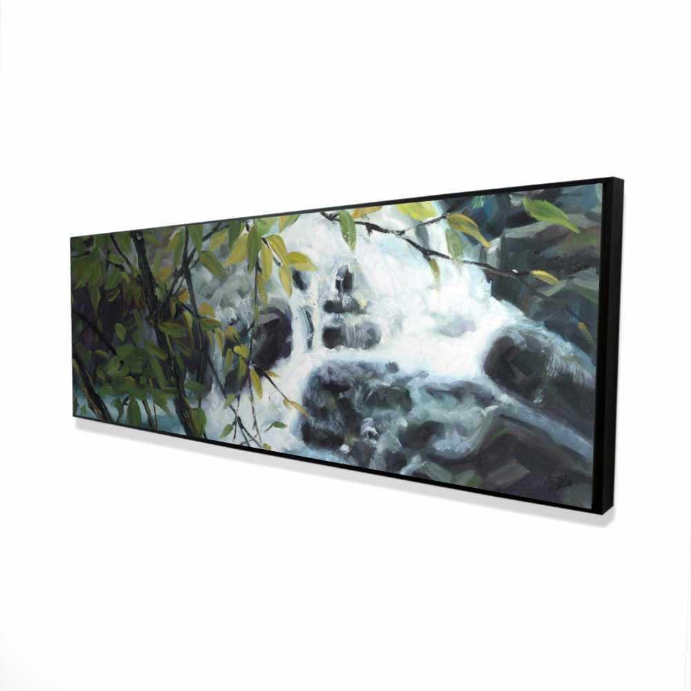 2081-2060-LA190 20 x 60 in. Peaceful Fall - Gray Trees Framed Canvas for Home Decor