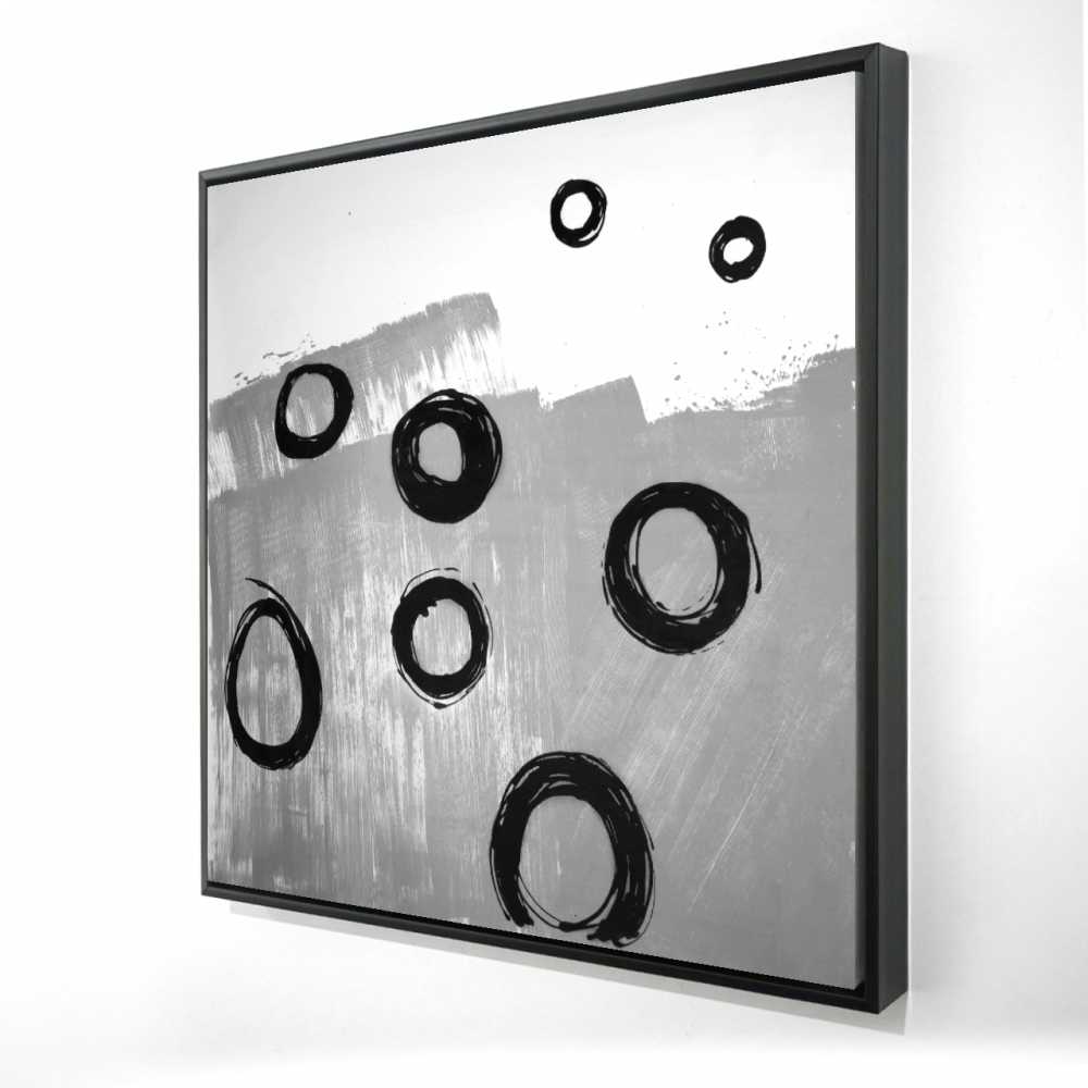2081-3636-AB89 36 x 36 in. Deconstructed - Shapes Abstract Framed Canvas for Home Decor