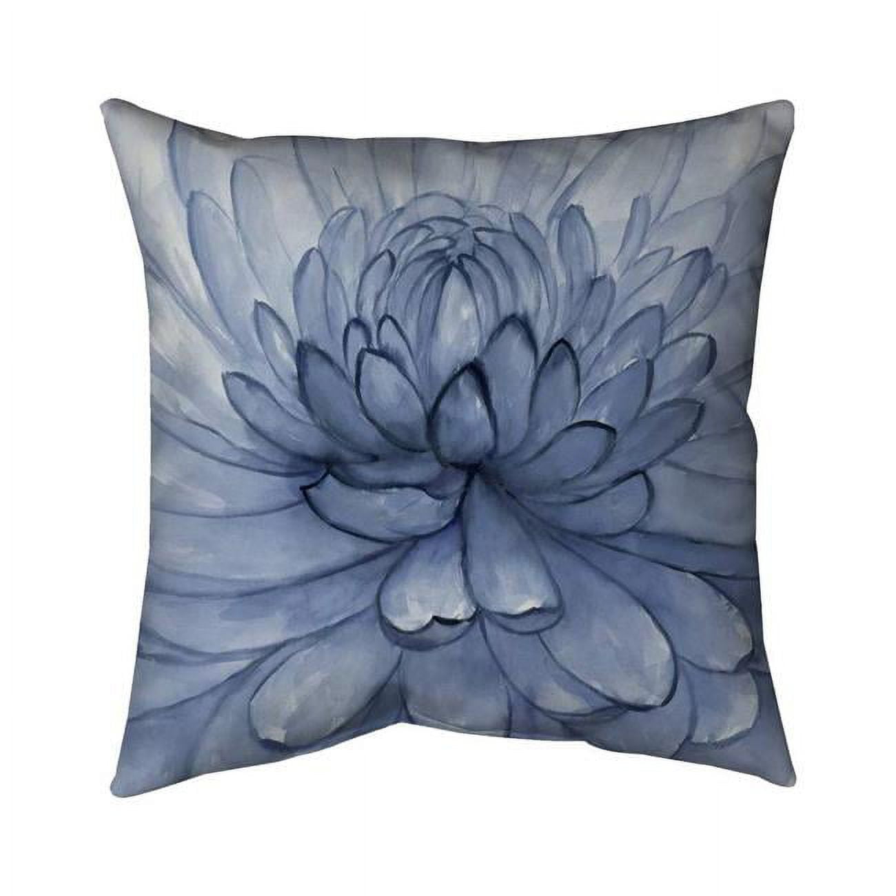 18 x 18 in. Blue Petals Flower-Double Sided Print Indoor Pillow