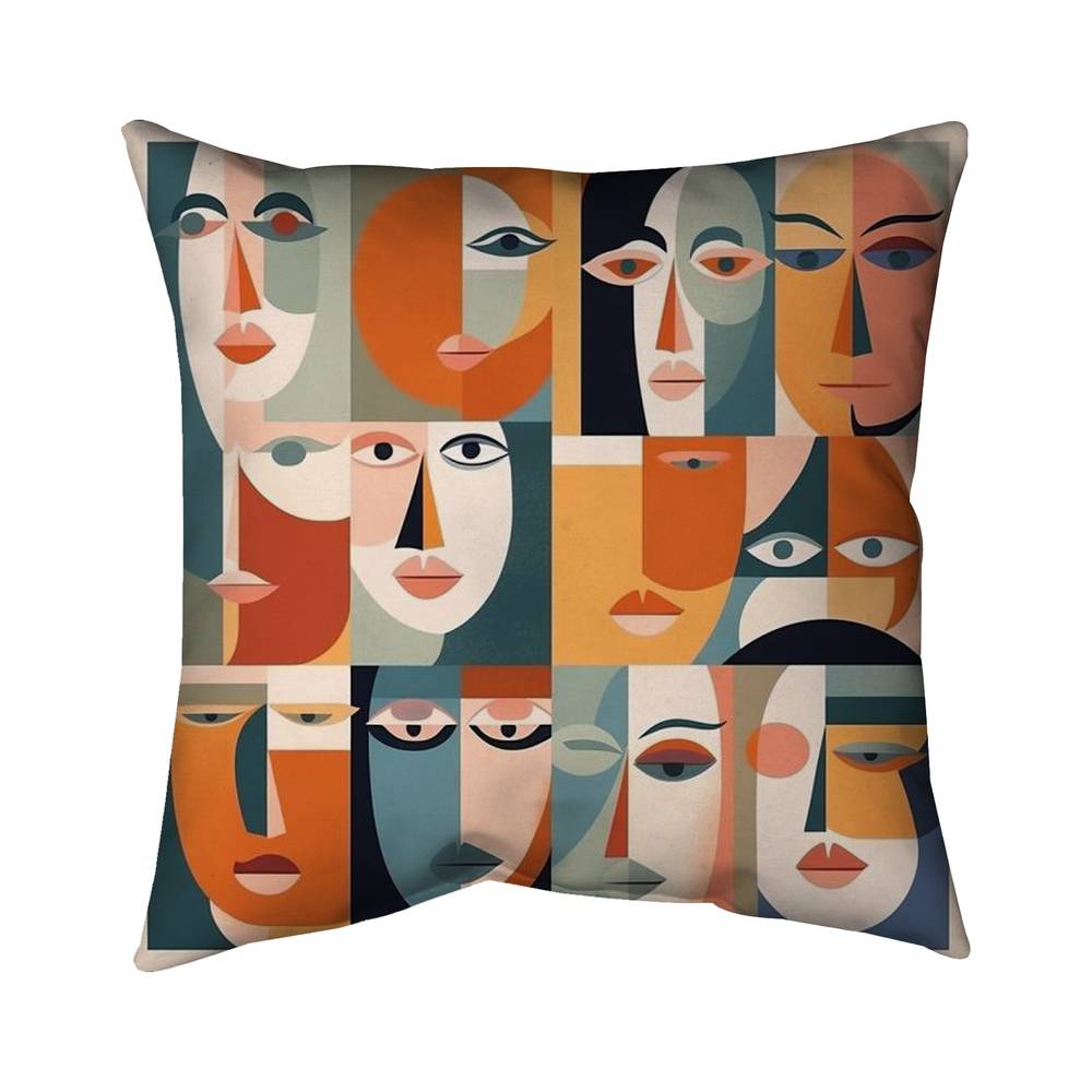 5541-2020-AB126 20 x 20 in. Judgmental Gaze - Minimalist Bedroom Poly Twill Throw Pillow
