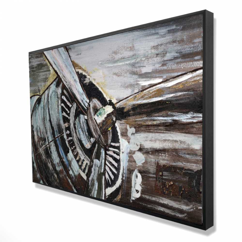 2081-2436-TR1 24 x 36 in. Airplane Propeller Canvas - Man Cave Transportation Decor