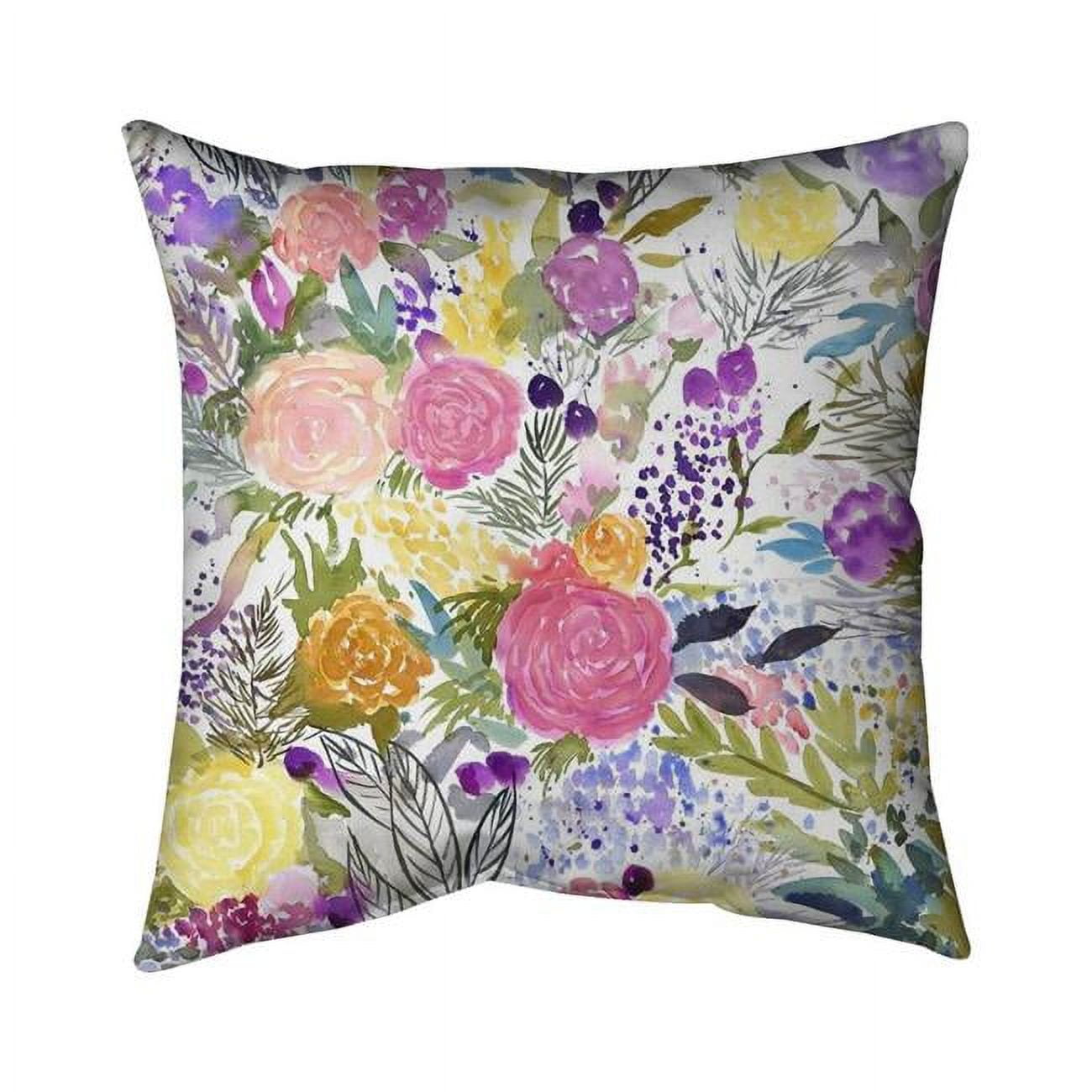 18 x 18 in. Bundle of Flowers-Double Sided Print Indoor Pillow