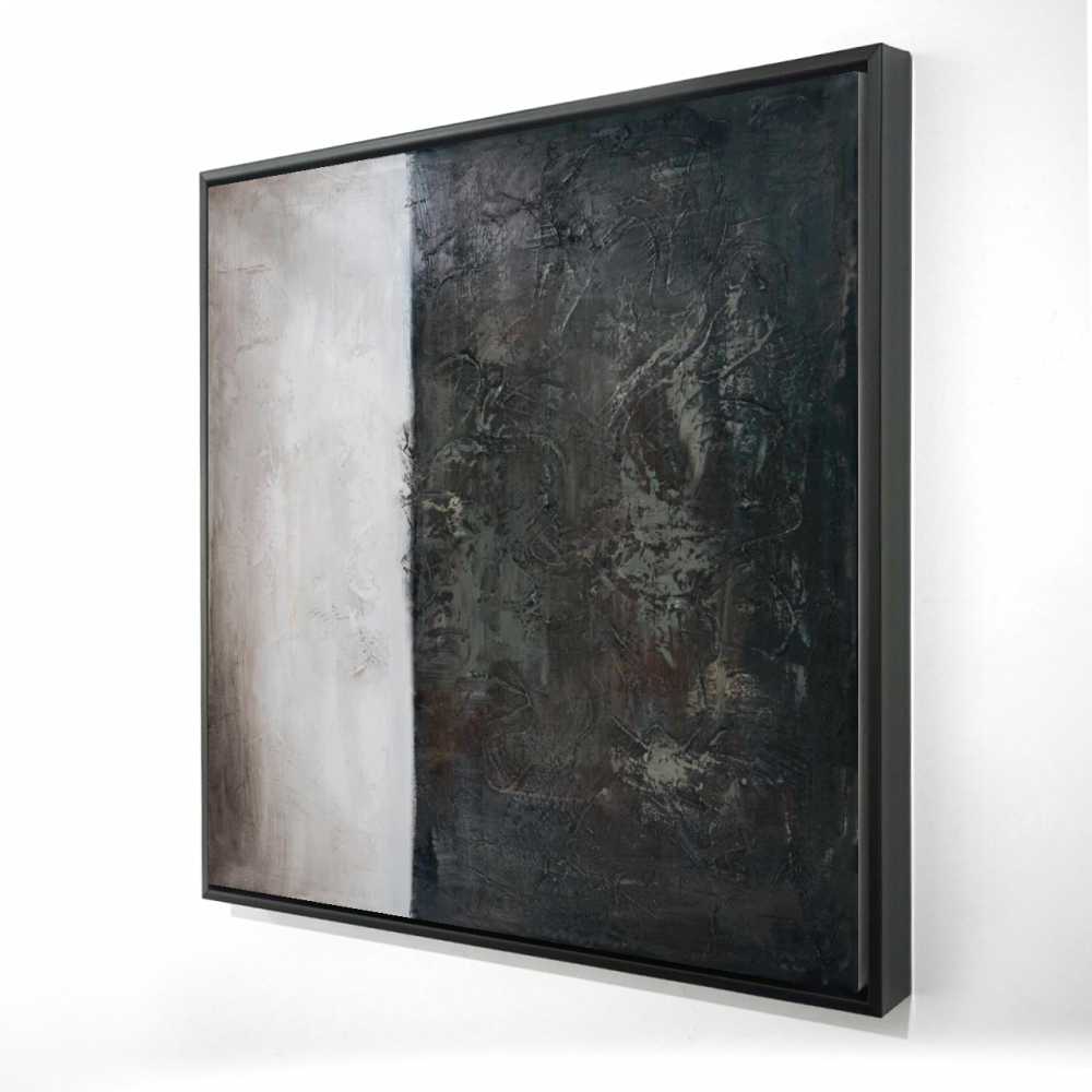 2081-3636-AB77 36 x 36 in. Abstract Shape - Minimalist Office Framed Canvas Home Decor