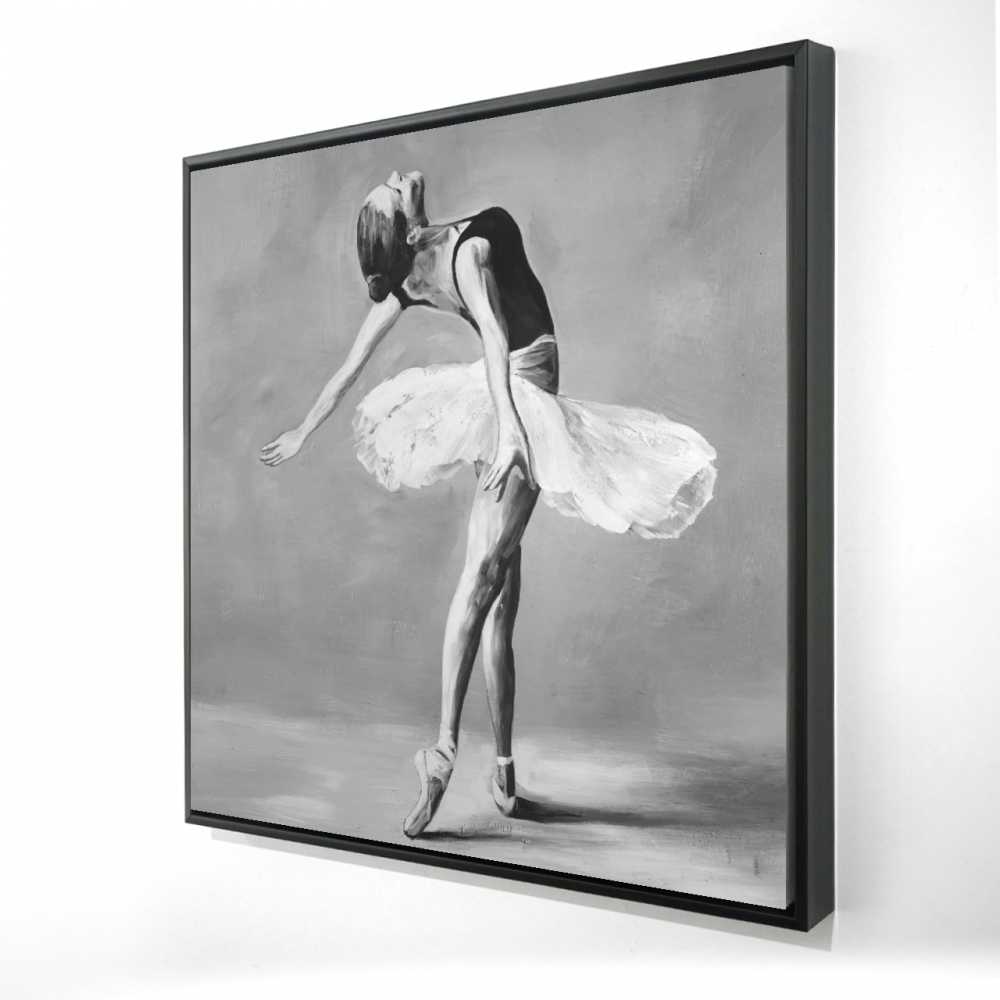 2081-3636-SP23 36 x 36 in. Classic Ballet Dancer - Hobbies Bedroom Framed Canvas Decor