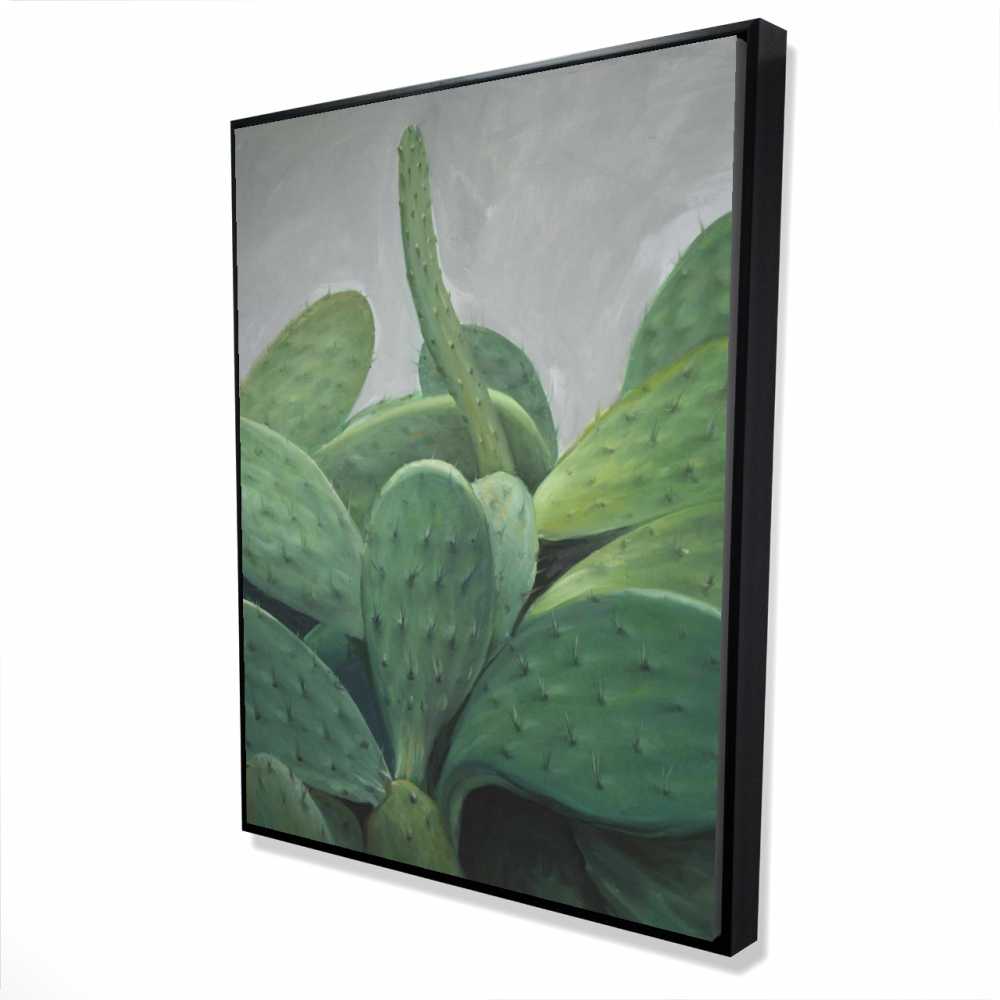 2081-4836-FL140 36 x 48 in. Cactus Bundle - Framed Botanical Canvas for Home Decor