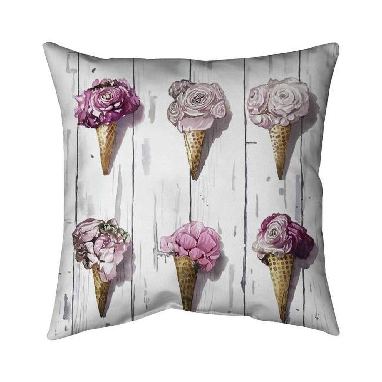 18 x 18 in. Peony Cones-Double Sided Print Indoor Pillow