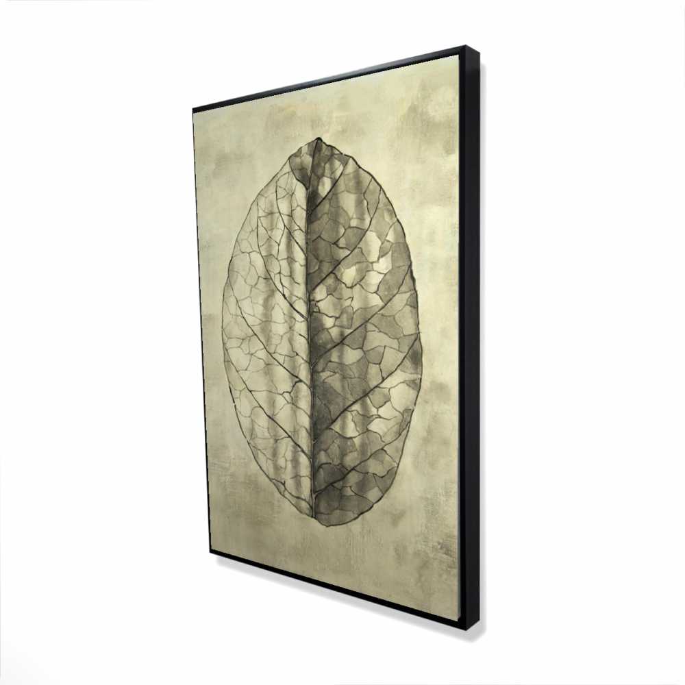 2081-3624-FL351 24 x 36 in. Translucent - Leaves Floral Botanical Framed Canvas Decor