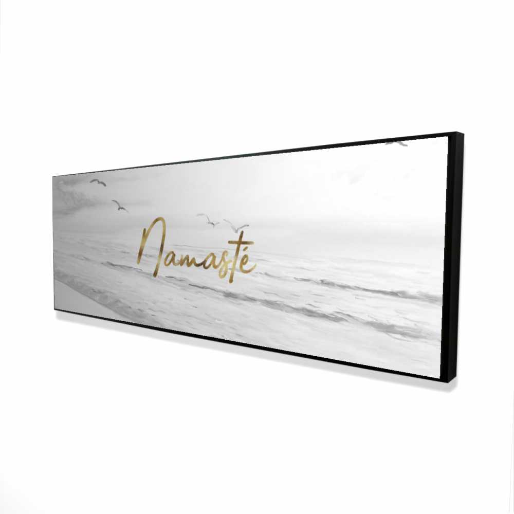 2081-2060-QU22 20 x 60 in. Namaste - Pattern Religion & Spirituality Framed Canvas Art