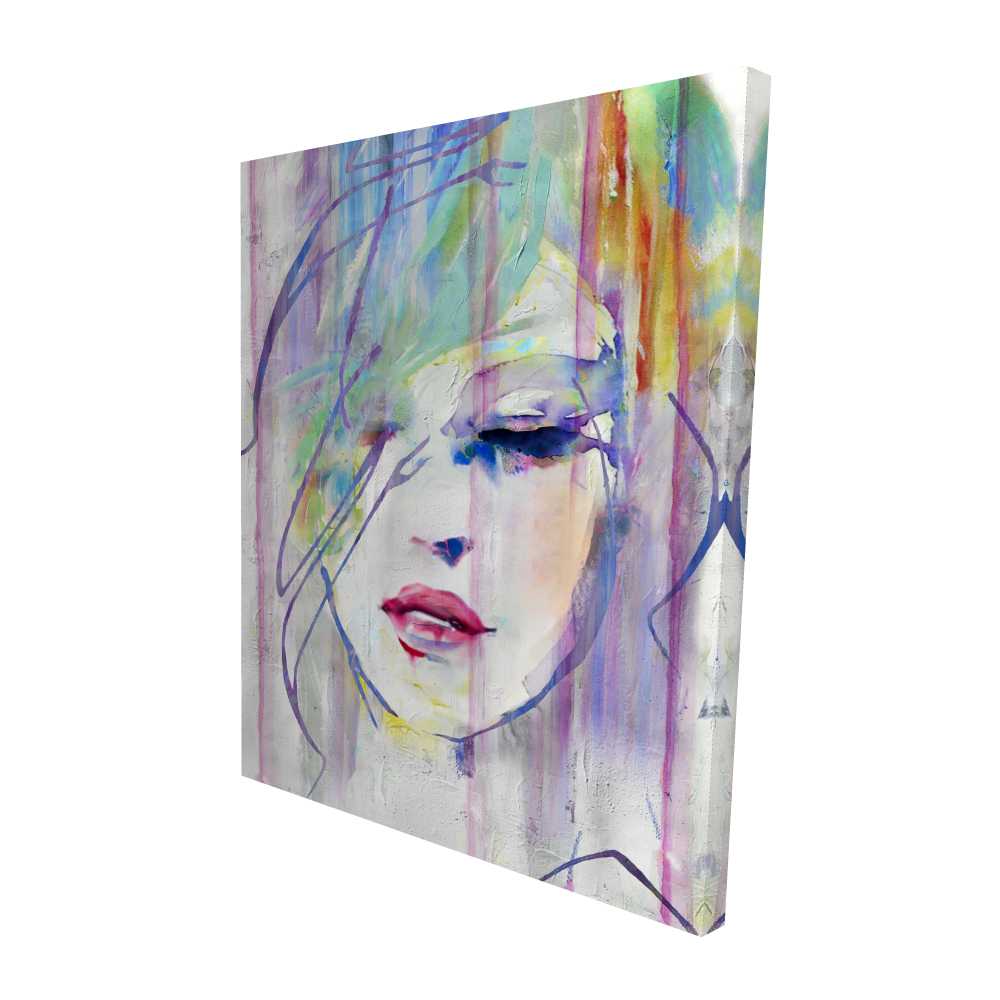2080-6048-FI7 48 x 60 in. Abstract Beauty - Figurative Neo Mint Canvas for Home Decor