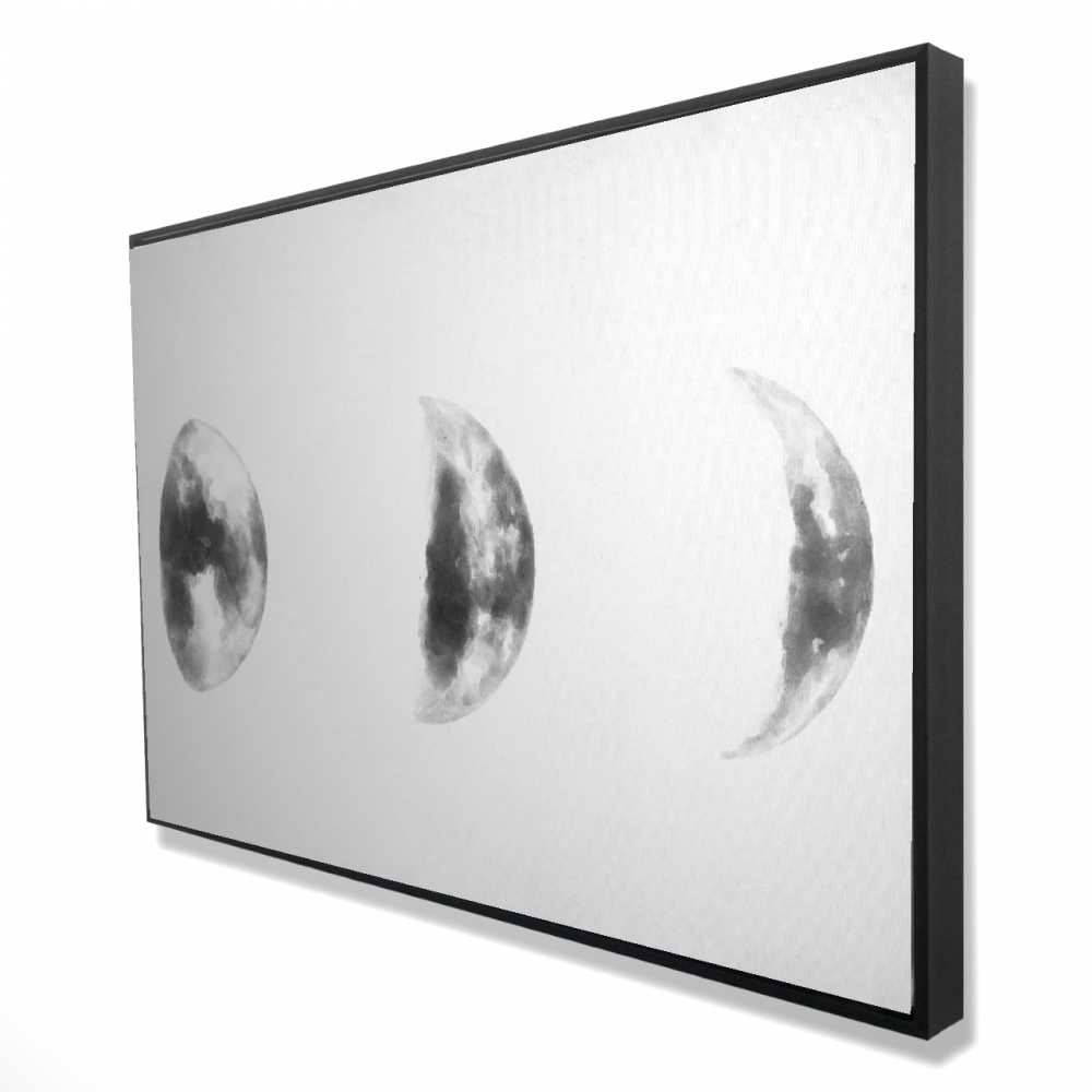 2081-2436-EA05 24 x 36 in. Black & White Eclipse - Scandinavian Bedroom Canvas Decor