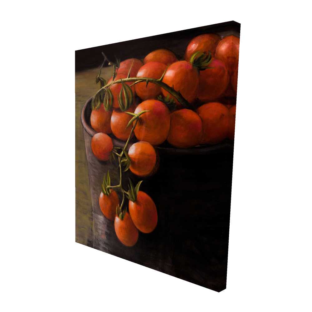 2080-6048-GA56 48 x 60 in. Bucket of Cherry Tomatoes - Contemporary Still Life Canvas