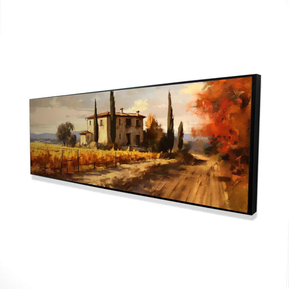 2081-2060-LA200 20 x 60 in. Silent House - White Trees Framed Canvas for Home Decor