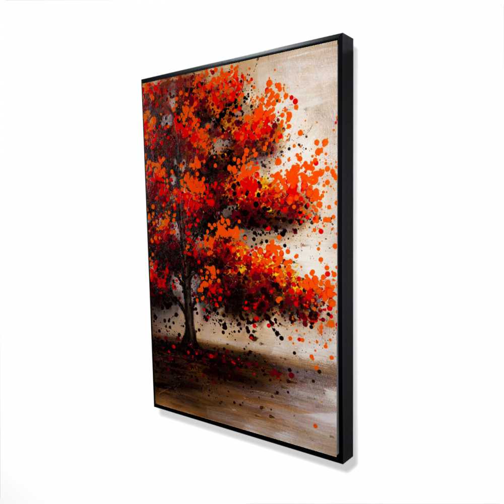 2081-3624-LA29 24 x 36 in. Tree with Dotted Leaves - Contemporary Office Framed Canvas