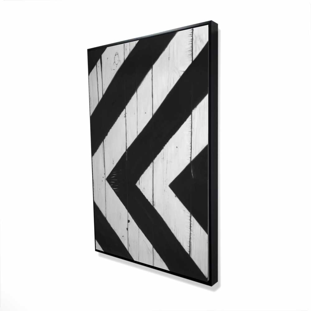 2081-3624-MI106 24 x 36 in. Rhombus on Wood - Man Cave Pattern Framed Canvas Decor