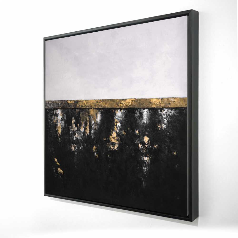 2081-3636-AB83 36 x 36 in. Abstract Container - White Shapes Framed Canvas