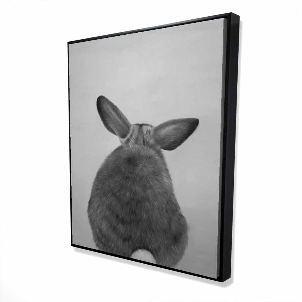 2081-6048-AN464 48 x 60 in. Little Rabbit From Behind - Hyperrealist Animals Canvas Art