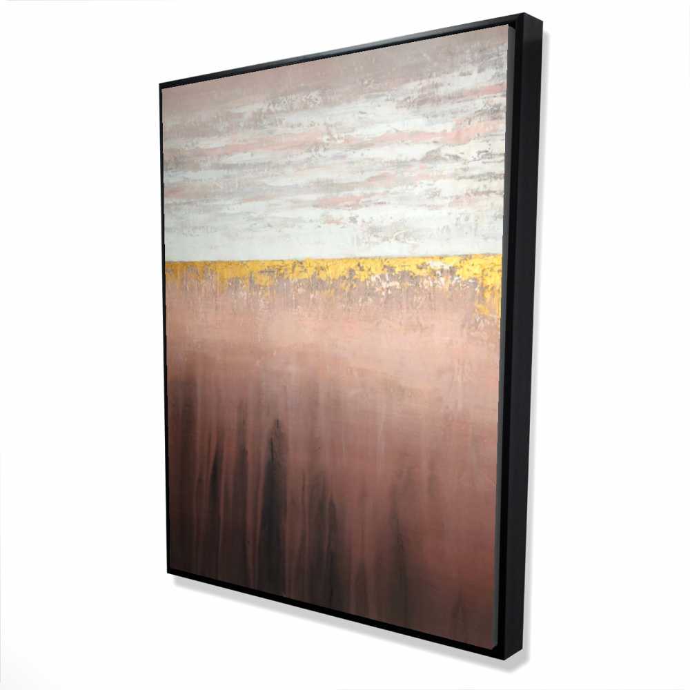 2081-4836-AB92 36 x 48 in. Golden Pink - Minimalist Pattern Framed Canvas Home Decor