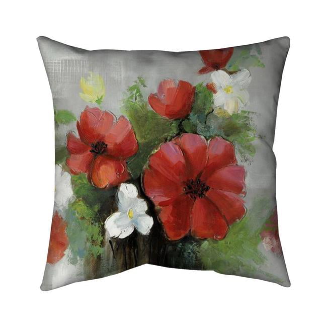 18 x 18 in. Abstract Wild Flowers Bundle-Double Sided Print Indoor Pillow