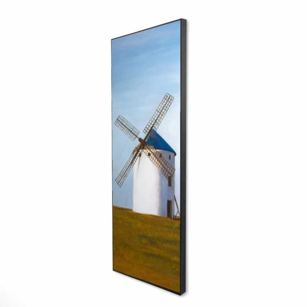 2081-6020-LA192 20 x 60 in. Big Windmill - Rustic Building Framed Canvas for Home Decor