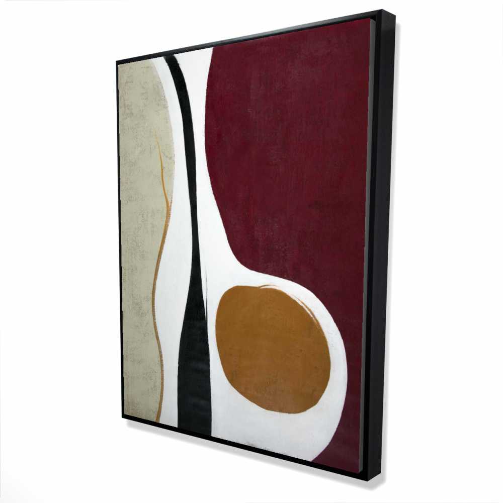 2081-4836-AB117 36 x 48 in. Multiform - Abstract Shapes Framed Canvas for Home Decor