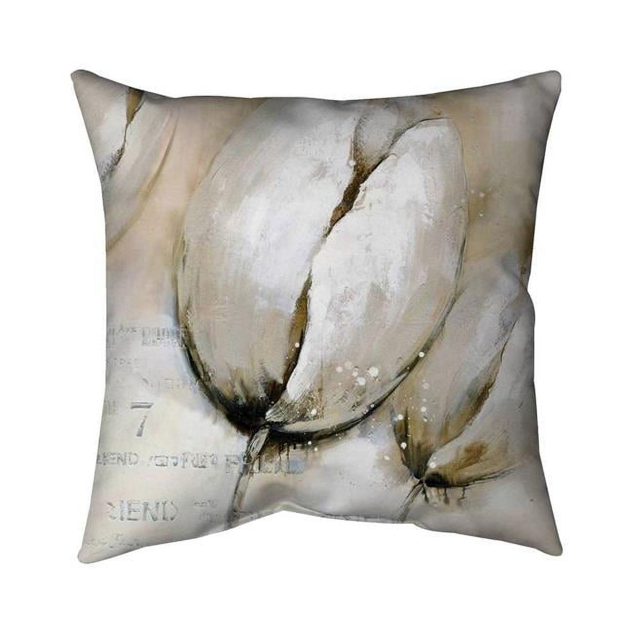 18 x 18 in. Tulips with Typography-Double Sided Print Indoor Pillow