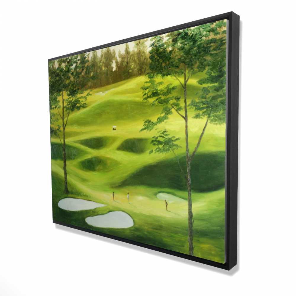 2081-4860-LA83 48 x 60 in. Big Golf Course - Office White Framed Canvas for Home Decor