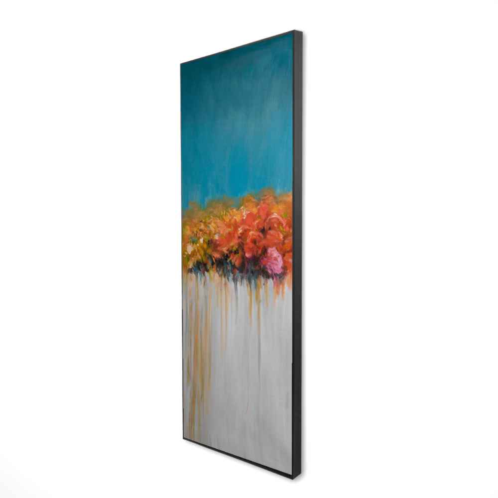 2081-6020-AB28 20 x 60 in. Orange Flowers Bundle - Contemporary Bathroom Canvas Decor