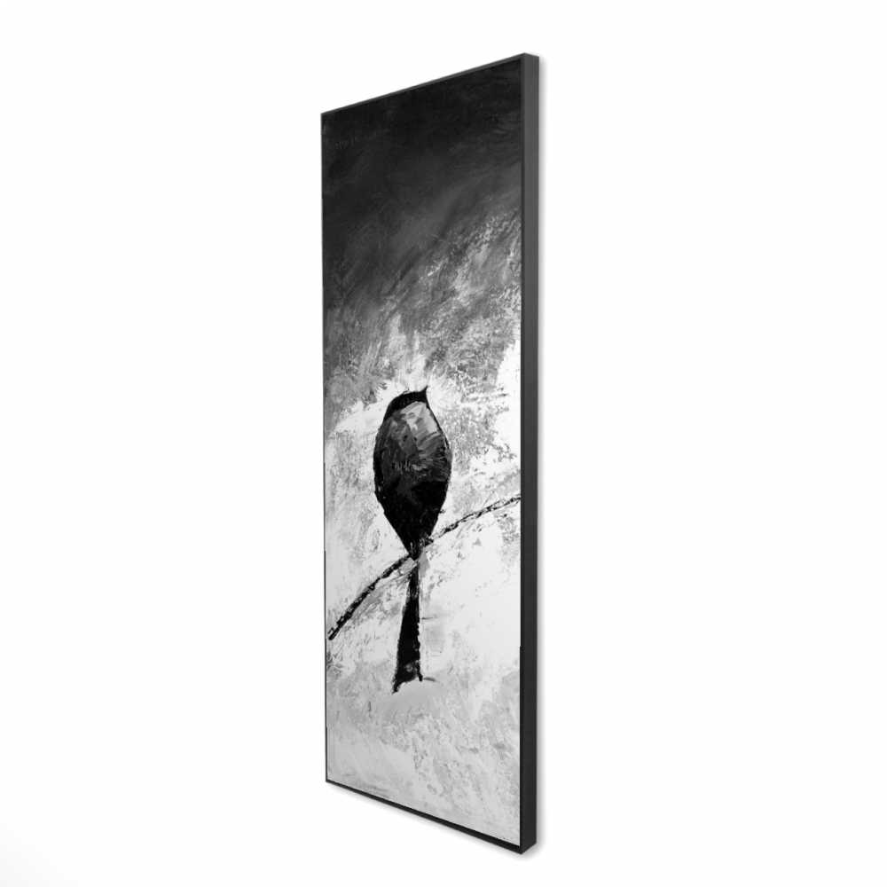 2081-6020-AN116-1 20 x 60 in. Four Birds Perched - Office Animals Framed Canvas Decor