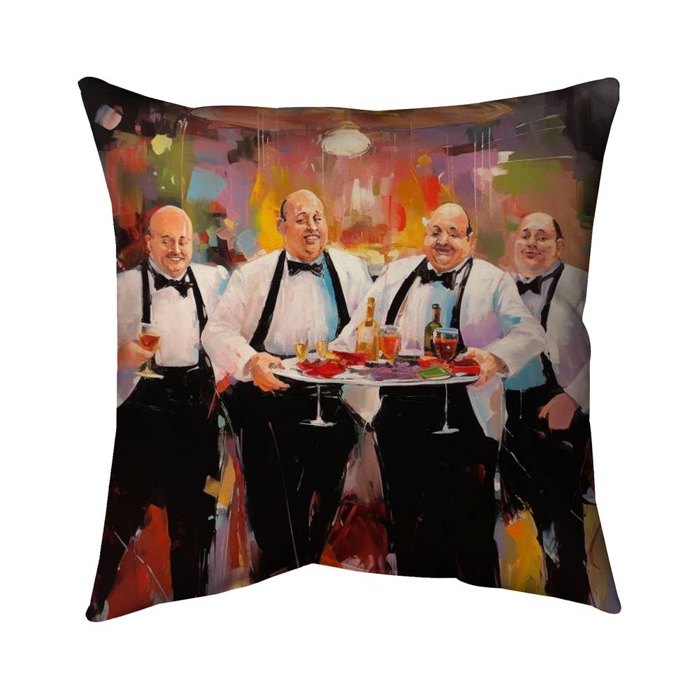 5541-1818-GA136 18 x 18 in. Proud Waiters Black Kitchen Poly Twill Throw Pillow Insert