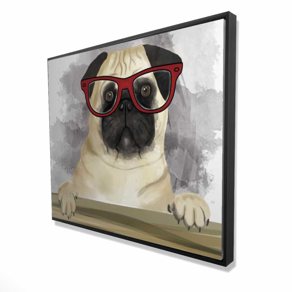 2081-4860-AN95 48 x 60 in. Geek Carlin Gray Framed Canvas - Unique Home Decor Art