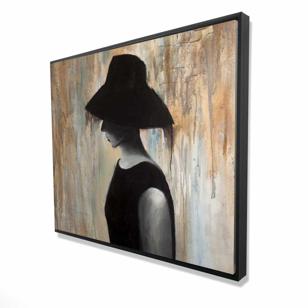 2081-4860-FI18 48 x 60 in. Audrey Hepburn with Big Hat - Contemporary Bedroom Canvas Art