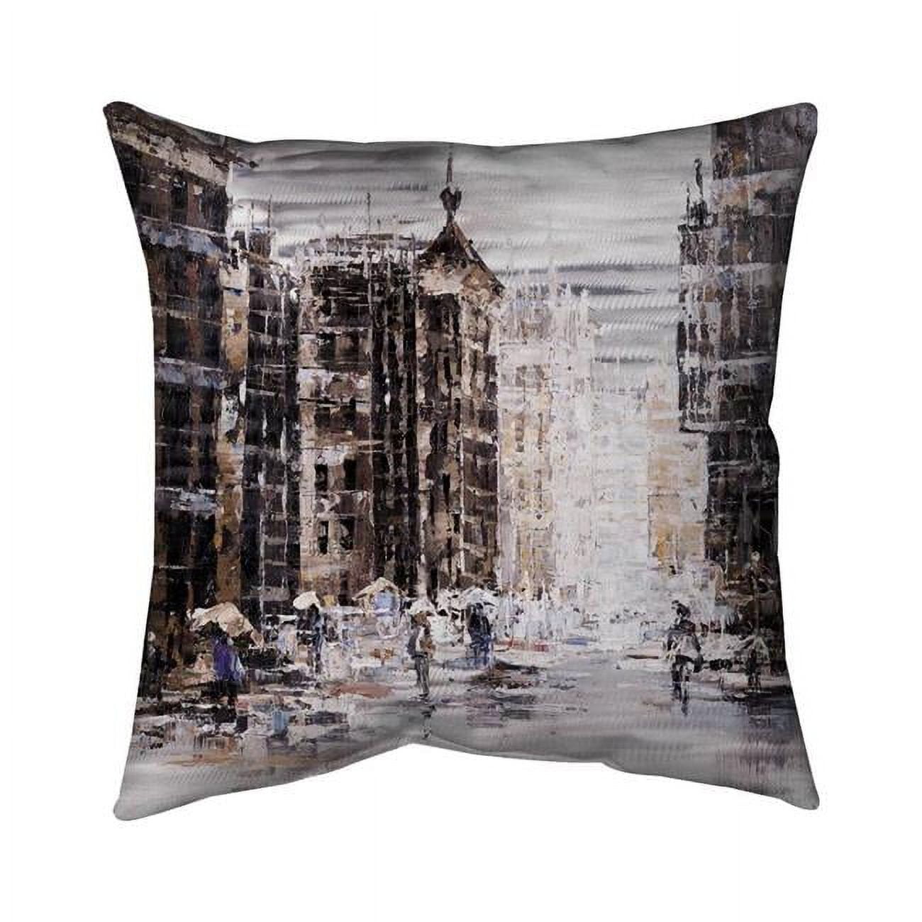 18 x 18 in. Industrial Abstract City-Double Sided Print Indoor Pillow