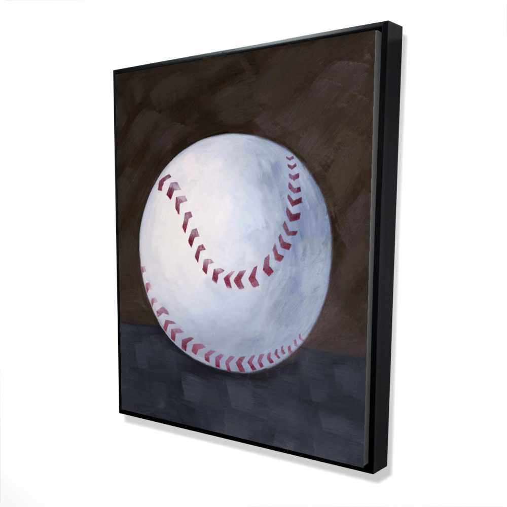 2081-6048-SP12 48 x 60 in. Baseball Ball - Illustrative Hobbies Framed Canvas Decor