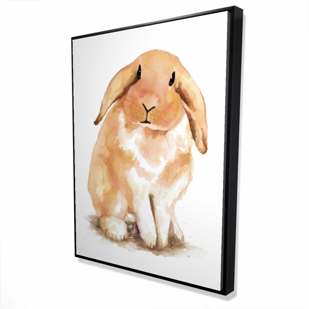 2081-4836-AN371 36 x 48 in. Lop-Rabbit Framed Canvas - Illustrative Animal Home Decor