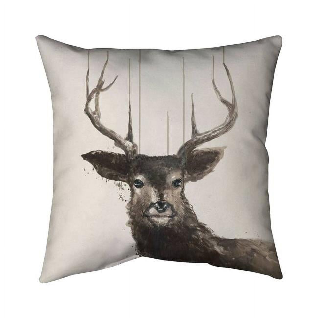 18 x 18 in. Abstract Deer-Double Sided Print Indoor Pillow