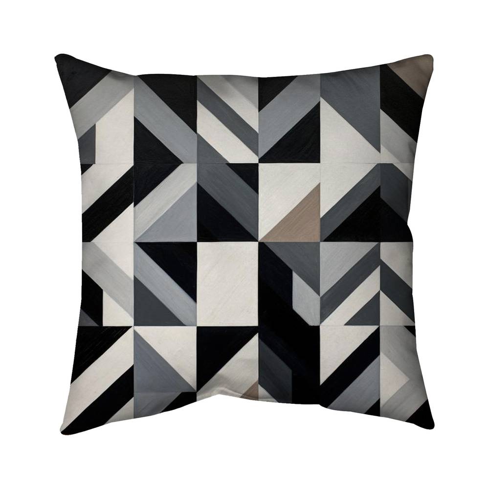 5542-1818-PA27 18 x 18 in. Grid Outdoor Throw Pillow - Illustrative Patterns Decor