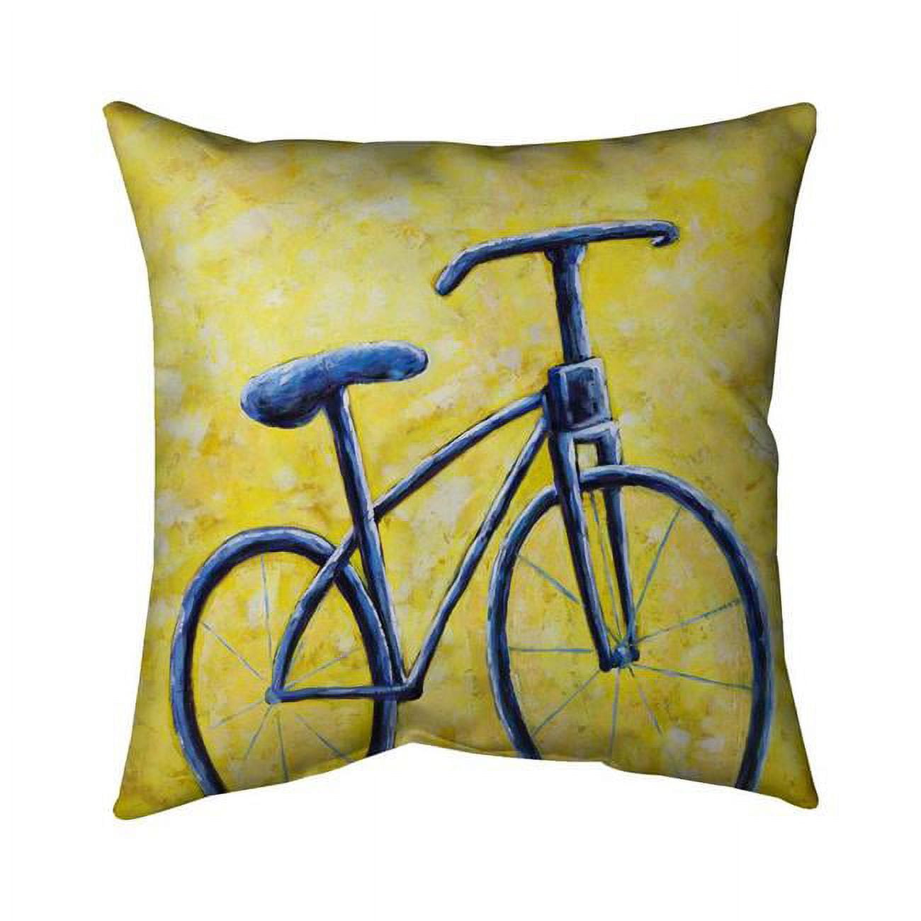 18 x 18 in. Blue Bike Abstract-Double Sided Print Indoor Pillow
