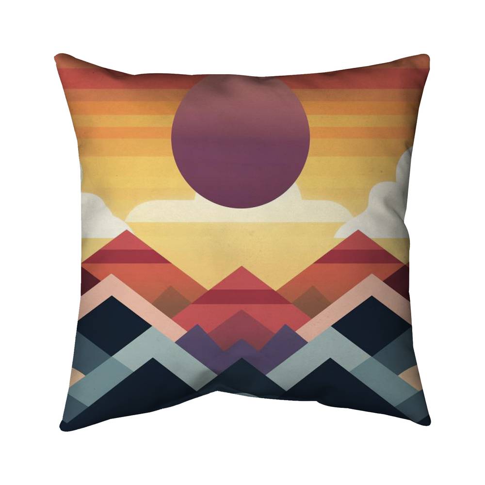 5543-1818-PA25 18 x 18 in. Peace Mountain - Bedroom Patterns Poly Twill Throw - Decor
