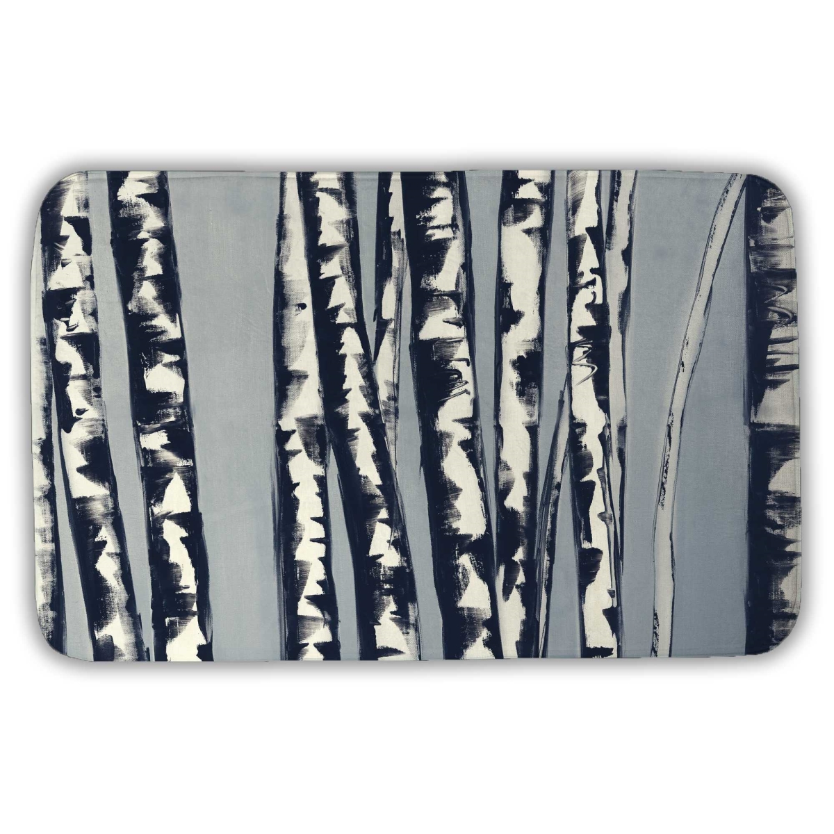 C1BM2134OMTCEA 21 x 34 in. Abstract Birch Forest Beige Rustic Bath Mat - Home Decor