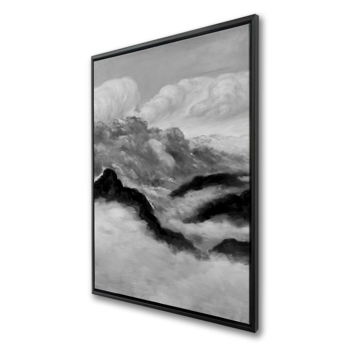 C1FC243685CC87 24 x 36 in. Grey Clouds - Landscapes Mountains Framed Canvas Art - Decor
