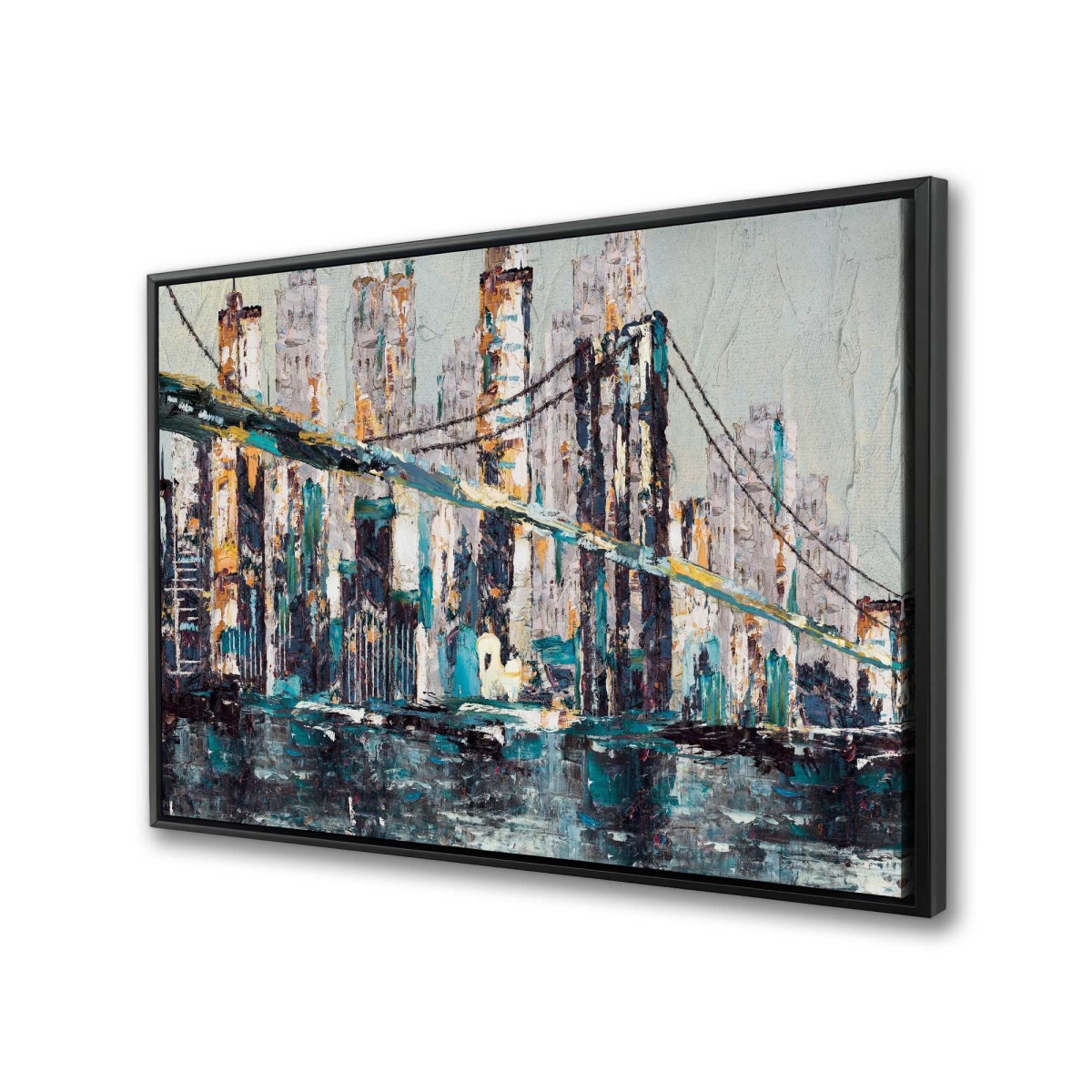 C1FC2436L2F2L3 24 x 36 in. Abstract & Texturized Bridge - Contemporary Cities Canvas Art