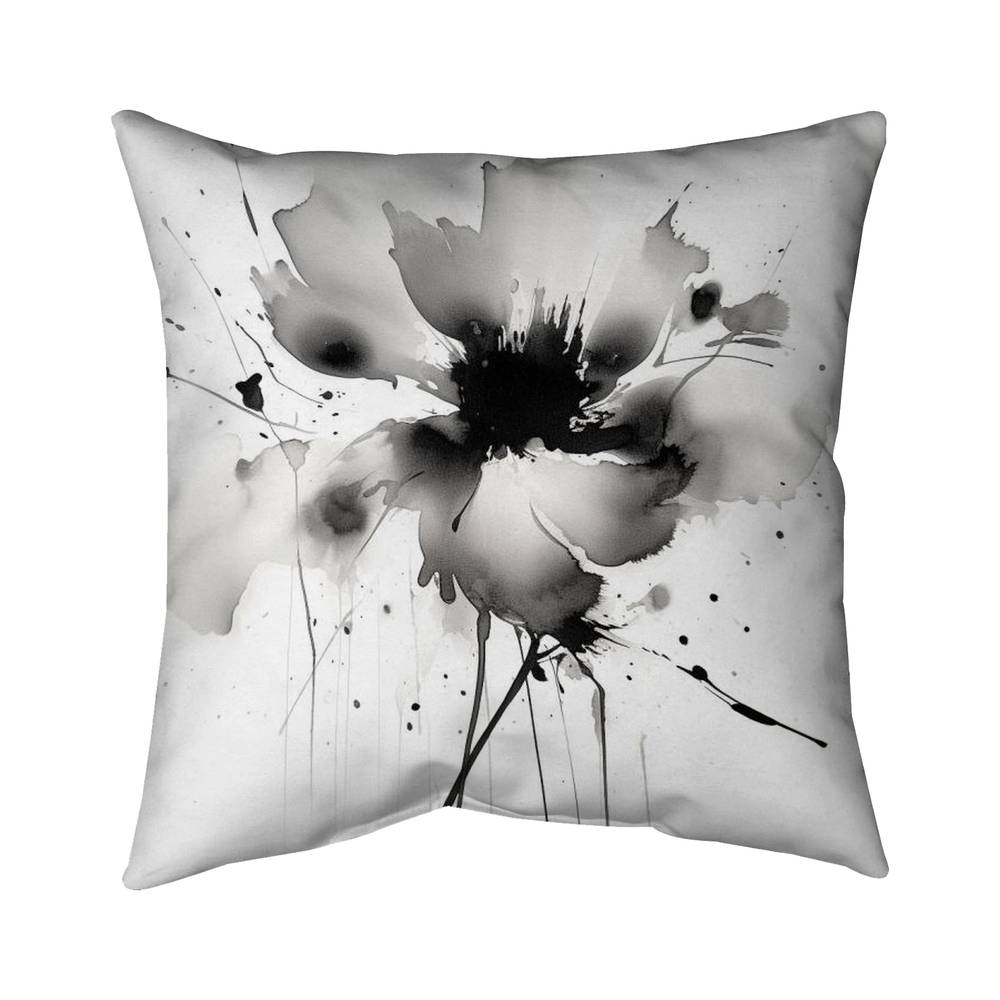 5543-2020-FL384 20 x 20 in. Abstract Flower Poly Twill Throw - Home Decor Accent