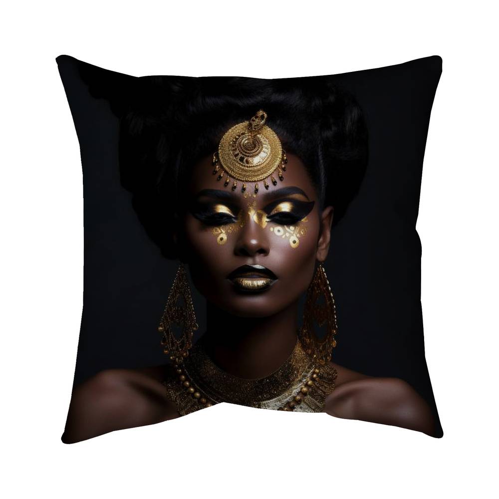 5543-2020-FI94 20 x 20 in. Trance State - Figurative Black Poly Twill Throw