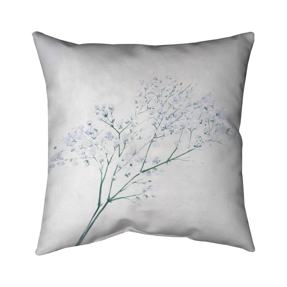 5543-2626-FL325 26 x 26 in. Bouquet of Flowers Babys Breath - Rustic Poly Twill Throw