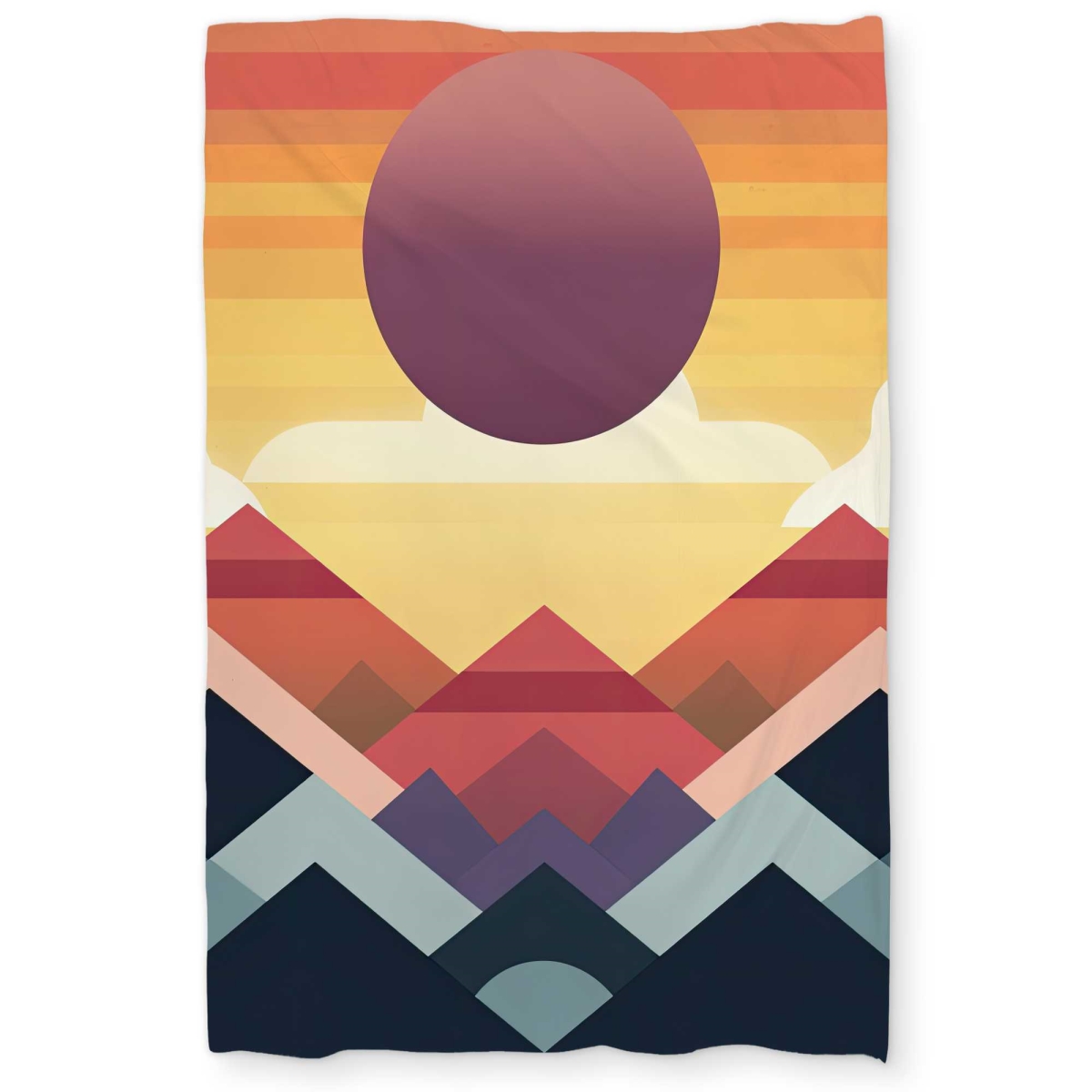 C1DCTXLWDDDHDP Peace Mountain - Pattern Illustrative Twin Size Extra Long Duvet Cover - Decor