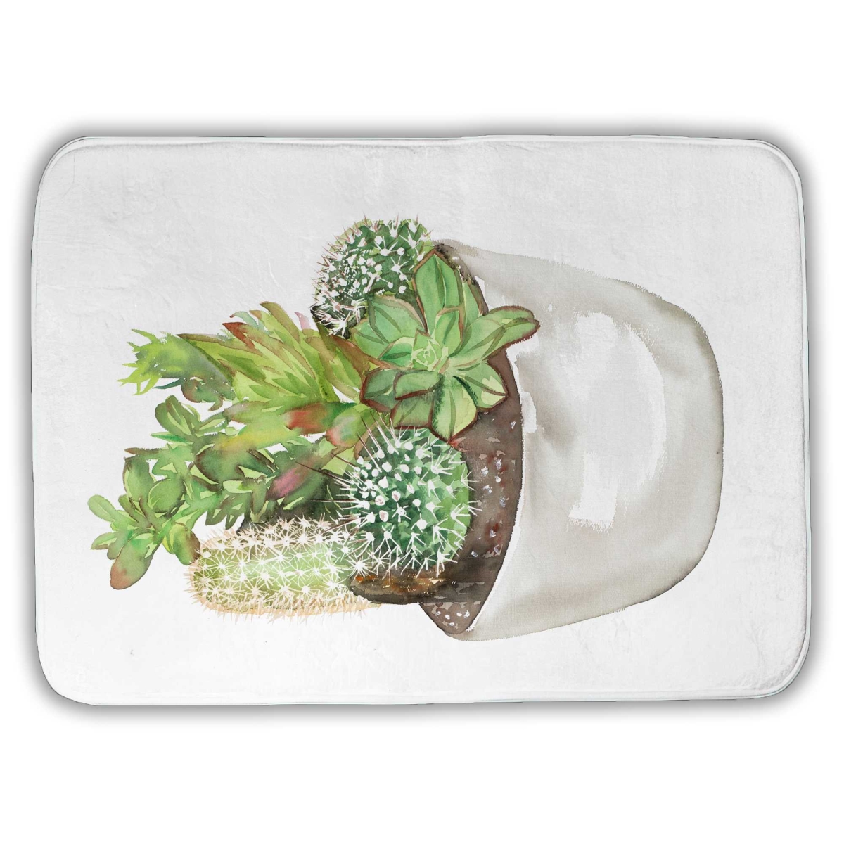 C1BM1724VPTDVB 17 x 24 in. Cactus Assortment in Pot - Kitchen Cactus Bath Mat Decor