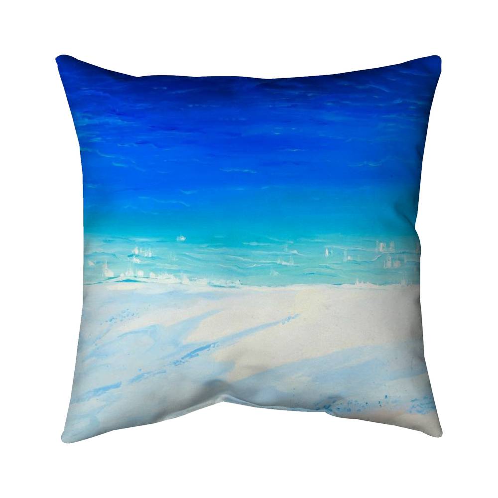 5543-2626-TV9 26 x 26 in. Blue Satellite View Poly Twill Throw - Ocean Home Decor